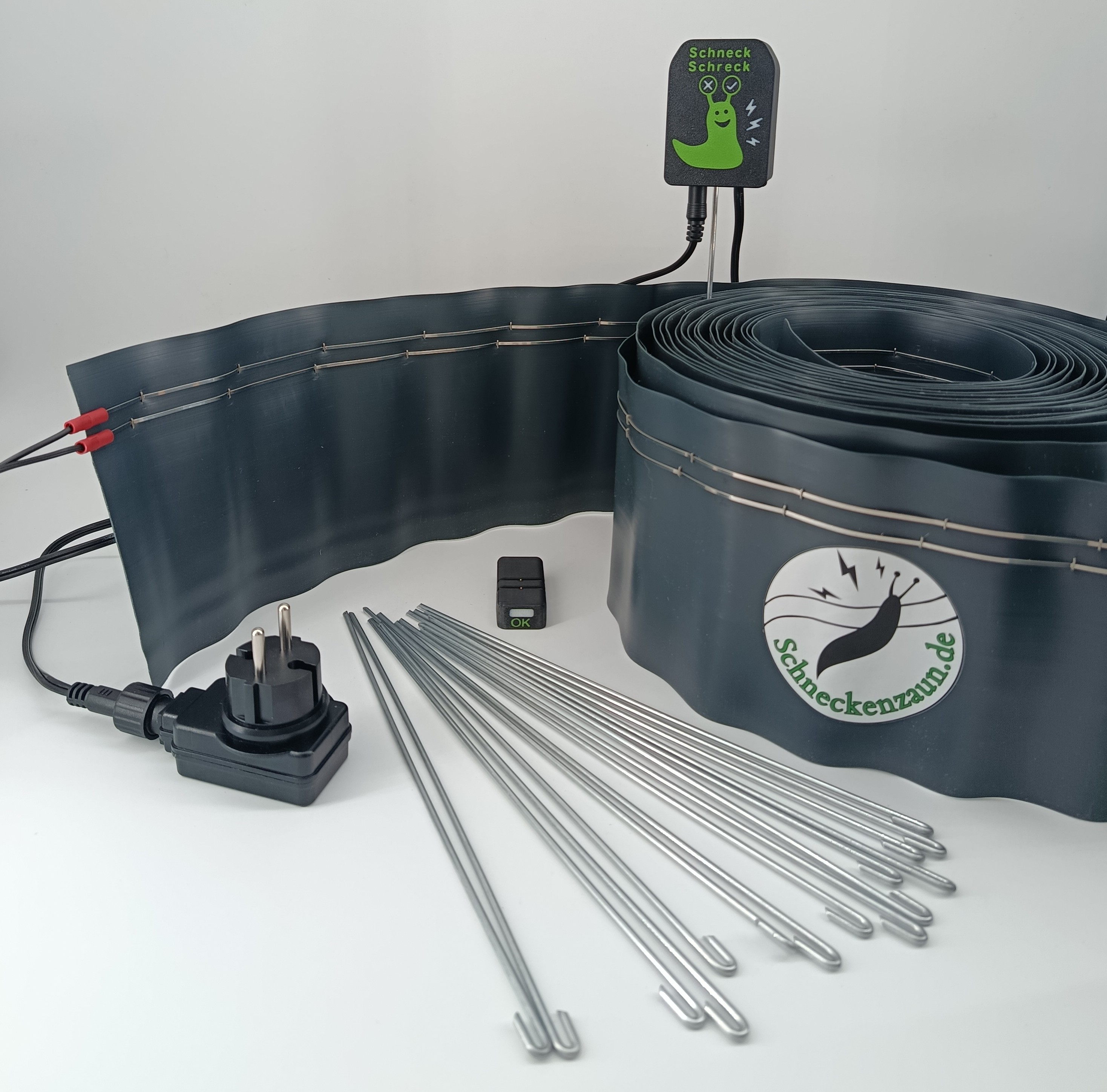 Komplettset elektrischer Schneckenzaun mit Netzteil