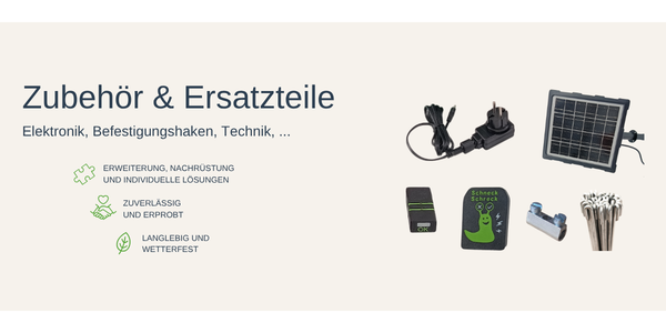 Elektrischer Schneckenzaun Zubehör und Ersatzteile