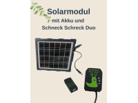 Solarmodul mit Akku und Schneck Schreck Duo für elektrischen Schneckenzaun