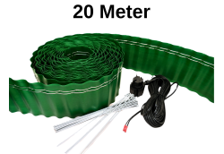 20 m Schneckenzaun mit Netzteil – elektrischer Schneckenschutz