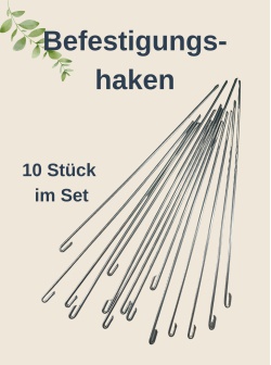 Verzinkte Stahl-Befestigungshaken 3 mm für Schneckenzaun im 10er-Set