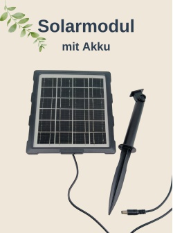 Solarmodul mit Akku für elektrischen Schneckenzaun