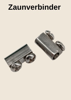 Zaunverbinder für Schneckenzaun, 2 Metallverbinder zur Verbindung der Edelstahldrähte