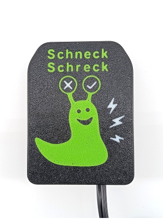 Draufsicht auf Schneck Schreck Impulsgeber mit Schneckenmotiv