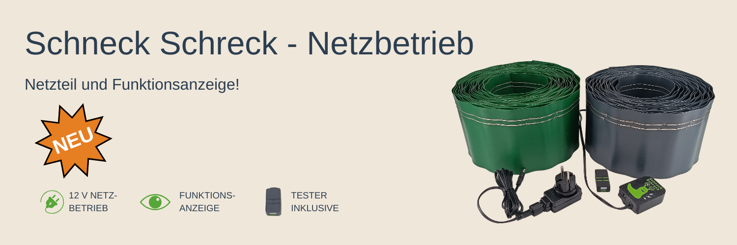 Schneckenzaun Komplettset mit Netzteil und Funktionsanzeige