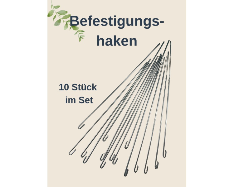 Verzinkte Stahl-Befestigungshaken 3 mm für Schneckenzaun im 10er-Set